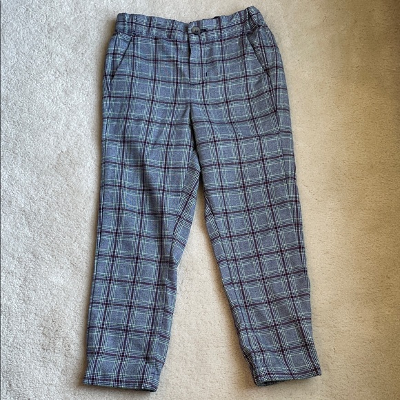 Janie and Jack Other - Janie and Jack Gray Plaid Jogger Dress Pants Boys Size 6